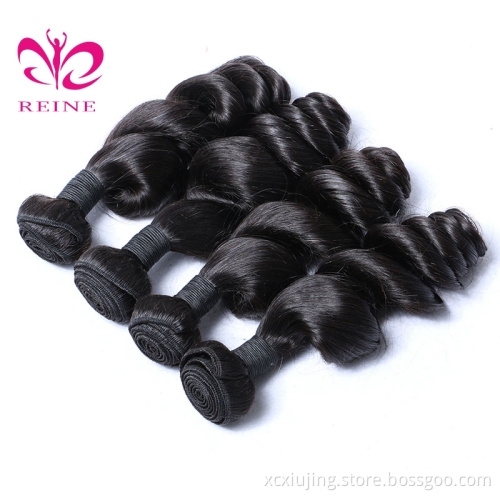 Factory Vendor Virgin Brazilian Human hair bundle and closure, Wholesale 100% human hair extension Loose weave bundle